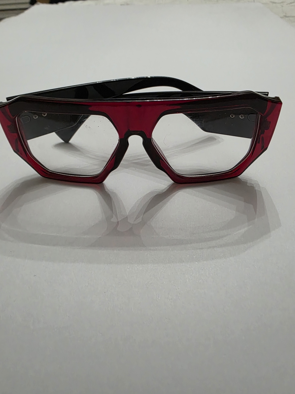 Bold Red Women's Fashion Glasses Frame - Unbranded